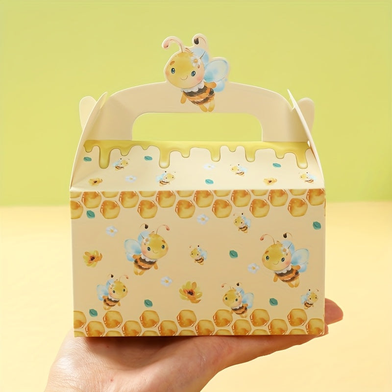 4 Cajas de Regalo con Asa "Bee Party" 🎁🐝