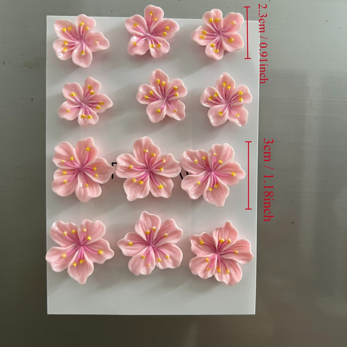 Imanes para nevera flor de Sakura - Rosa 12 Pcs