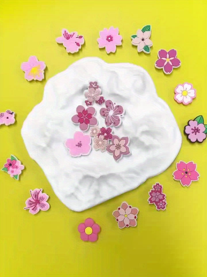 🌸 Set de Charms Florales para Zapatos – Sakura Rosa