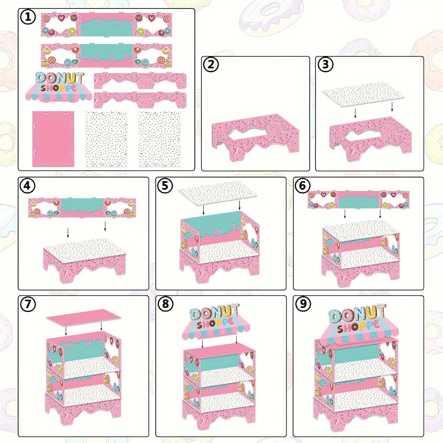 Exhibidor de 2 niveles para Donas 🍩 🧁🥳 - Rosa