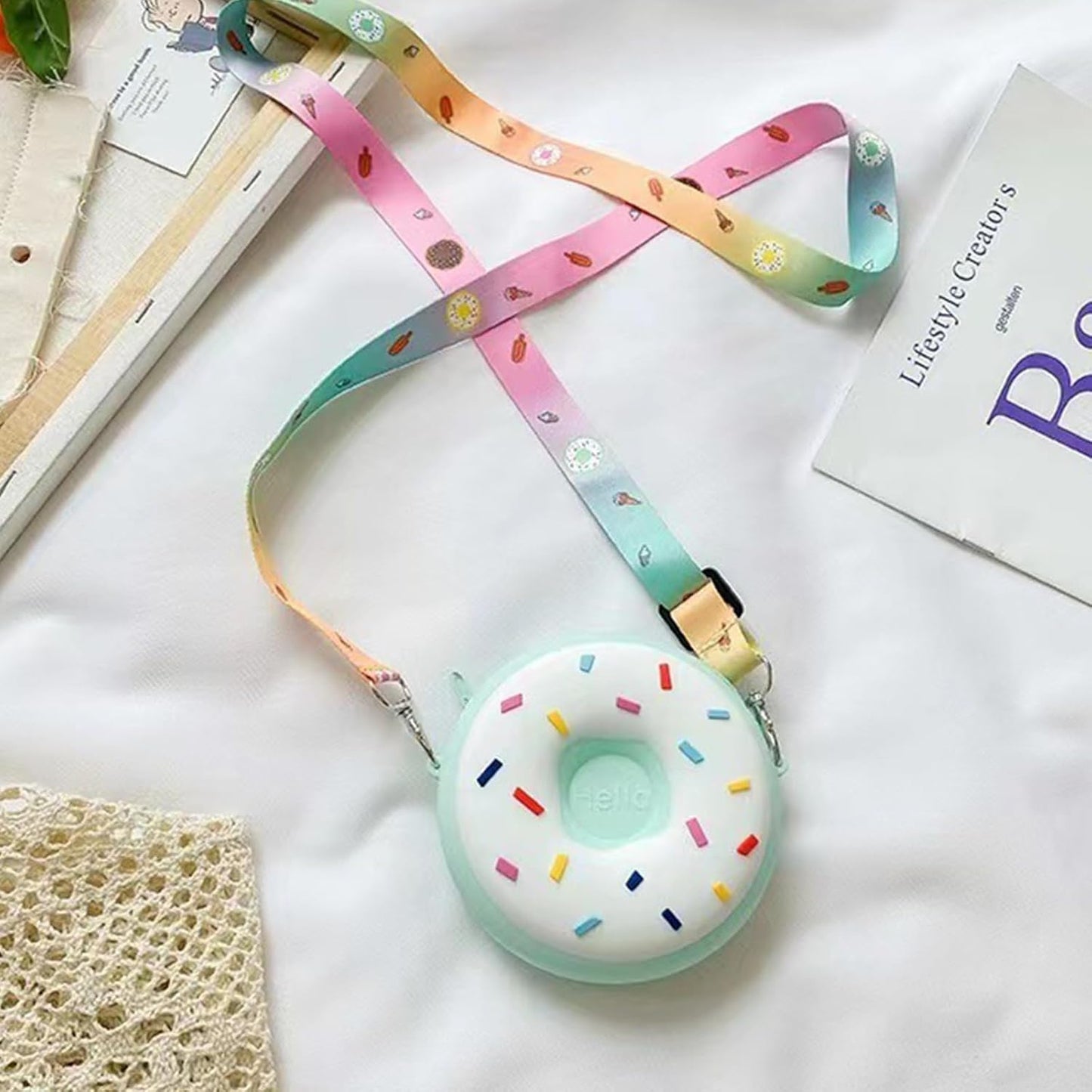 🍩Set de 4 Bolsos de Silicona “Donut Crossbody Mini”