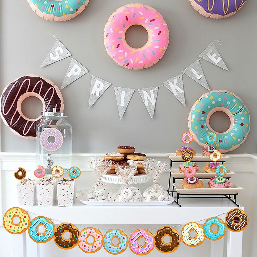 Set de 24 Cupcake Toppers “Donut Mini Picks”🍩🧁