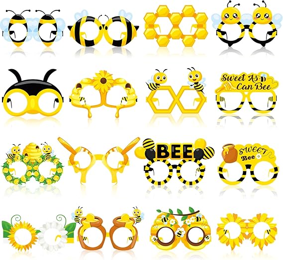 Lentes/gafas de papel “Bee Party Glasses” 🐝🥸😎