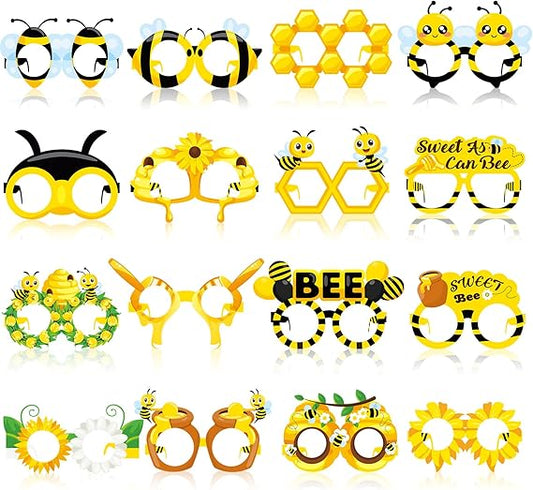 Lentes/gafas de papel “Bee Party Glasses” 🐝🥸😎