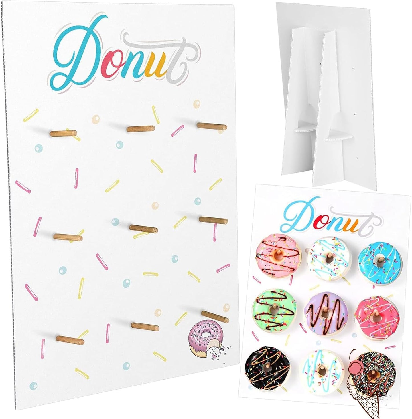 🍩 Exhibidores tipo pared “Donut Wall” simple