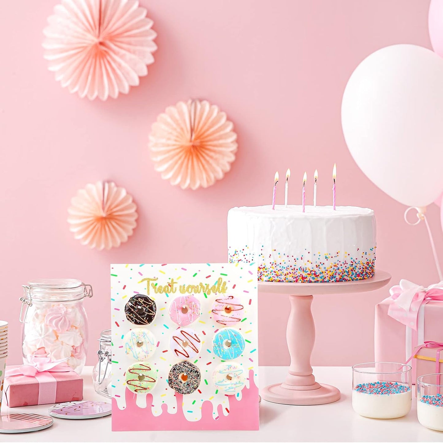 🍩 2 Exhibidores tipo pared “Donut Wall” - Blanco