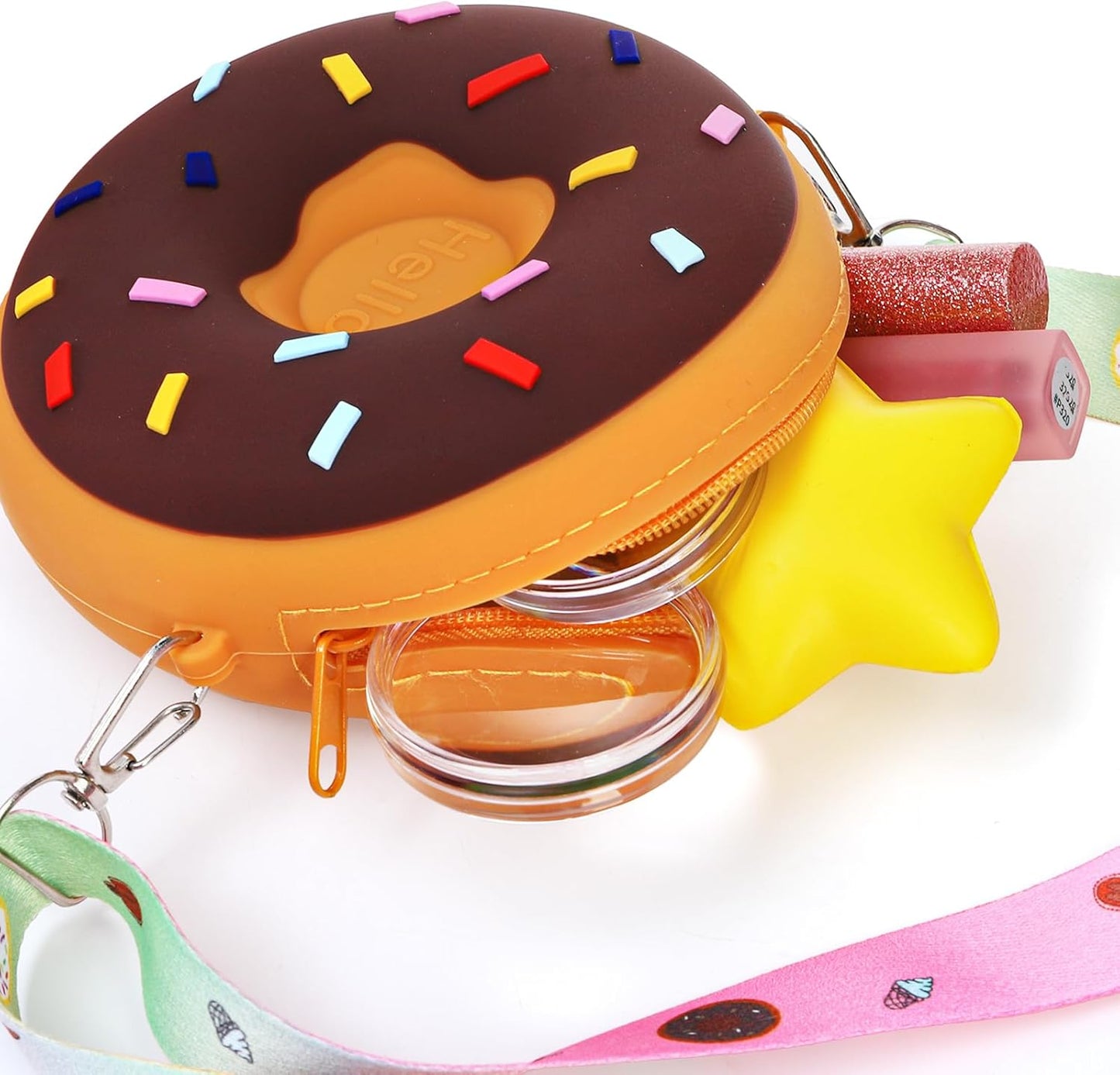 🍩Set de 4 Bolsos de Silicona “Donut Crossbody Mini”