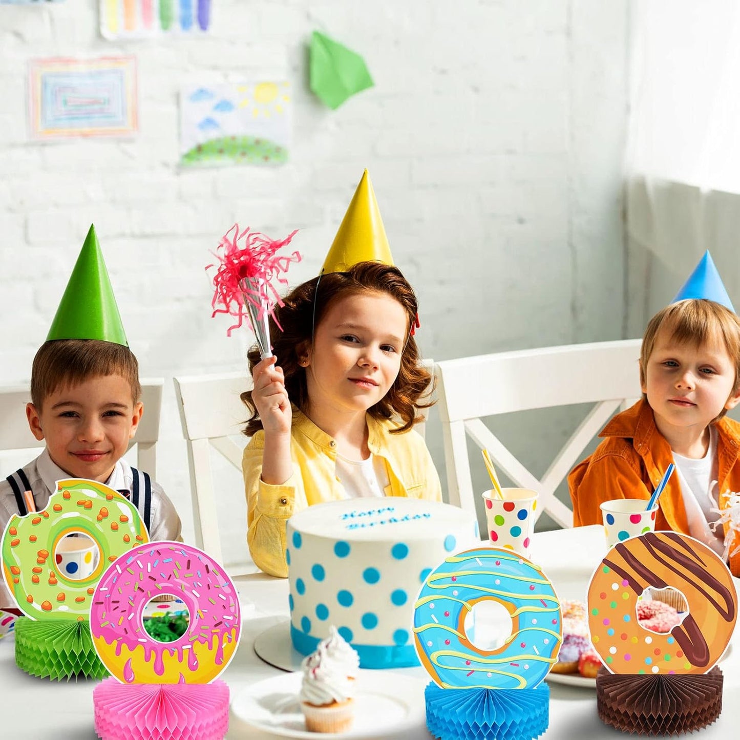 Centros de Mesa 🍩 “Donut Joy” – Set de 9