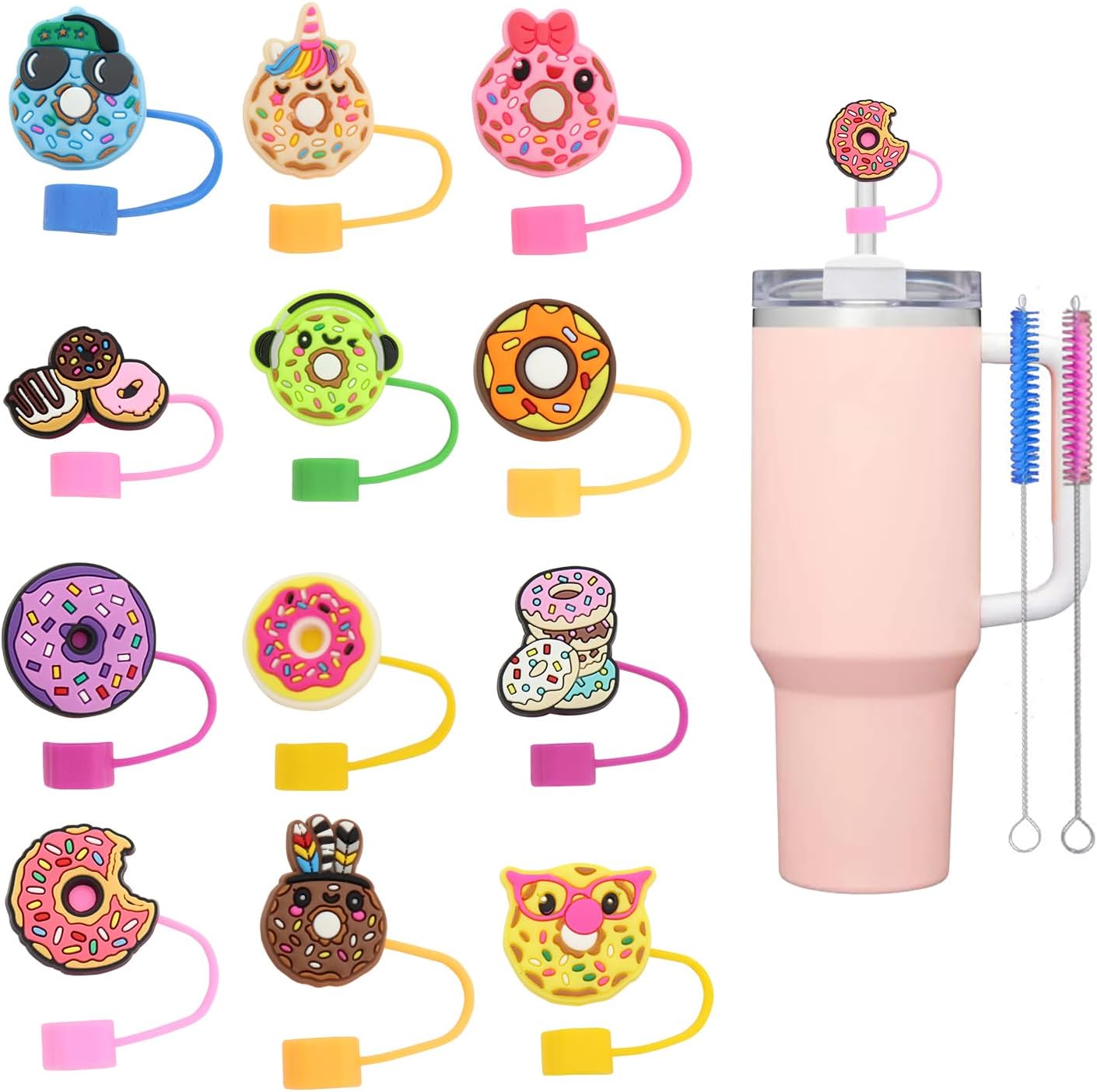 Protector de Pajitas/sorbetes "Donuts" 🥤