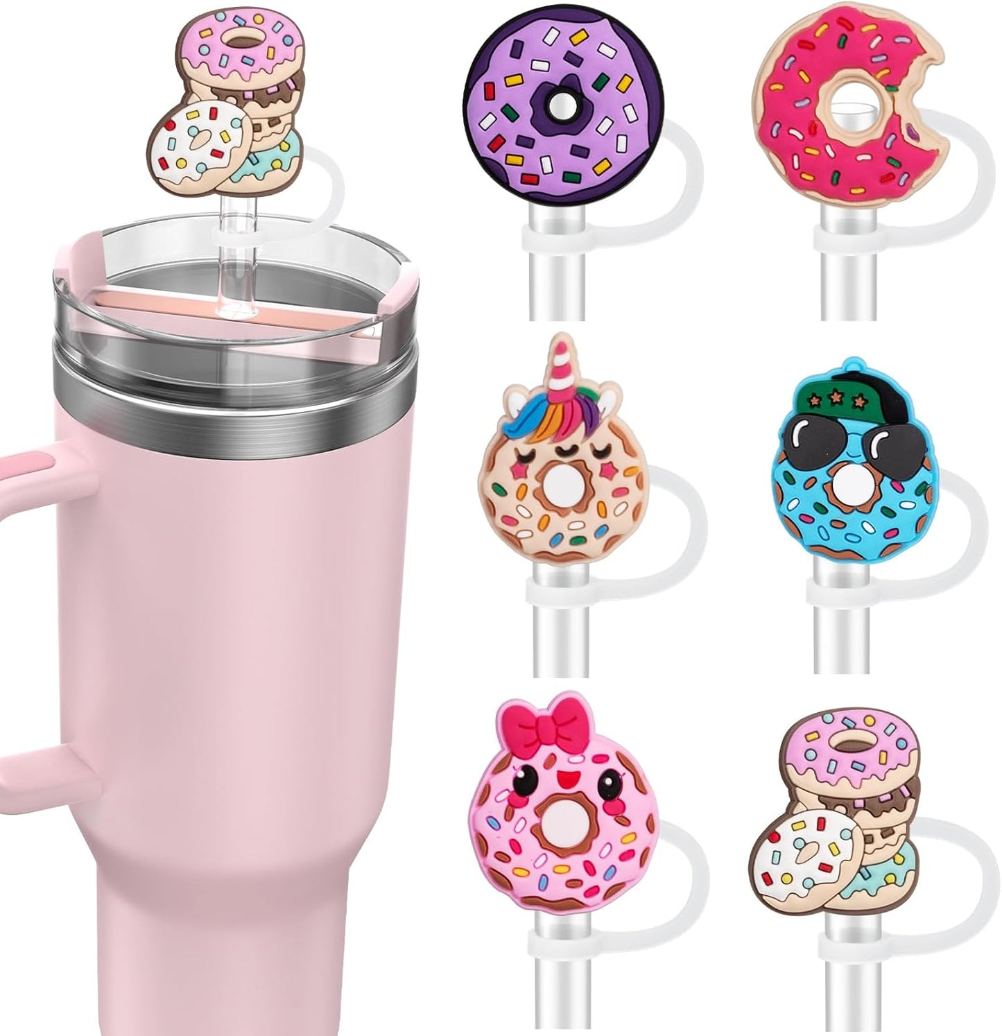 Protector de Pajitas/sorbetes "Donuts" 🥤