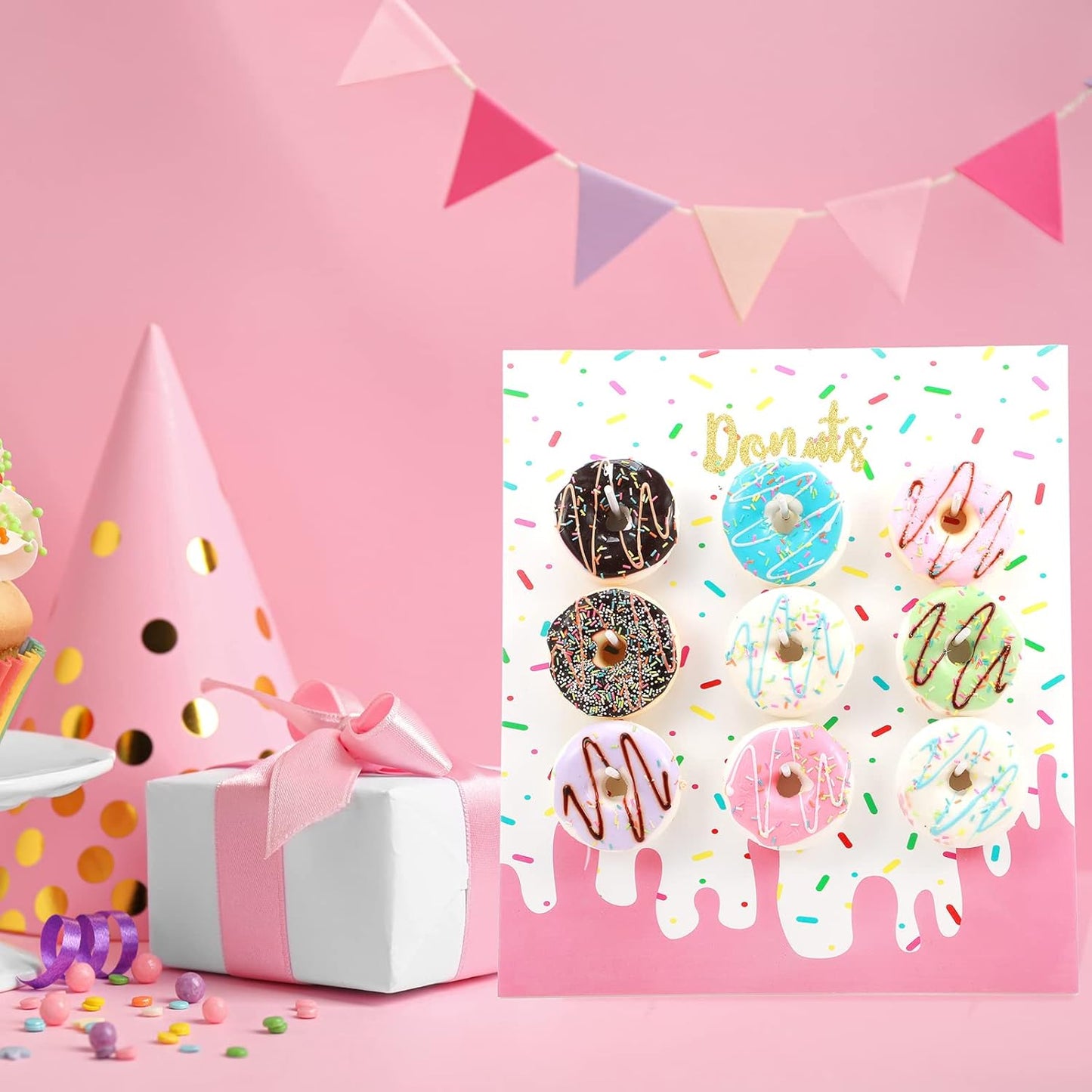 🍩 2 Exhibidores tipo pared “Donut Wall” - Blanco