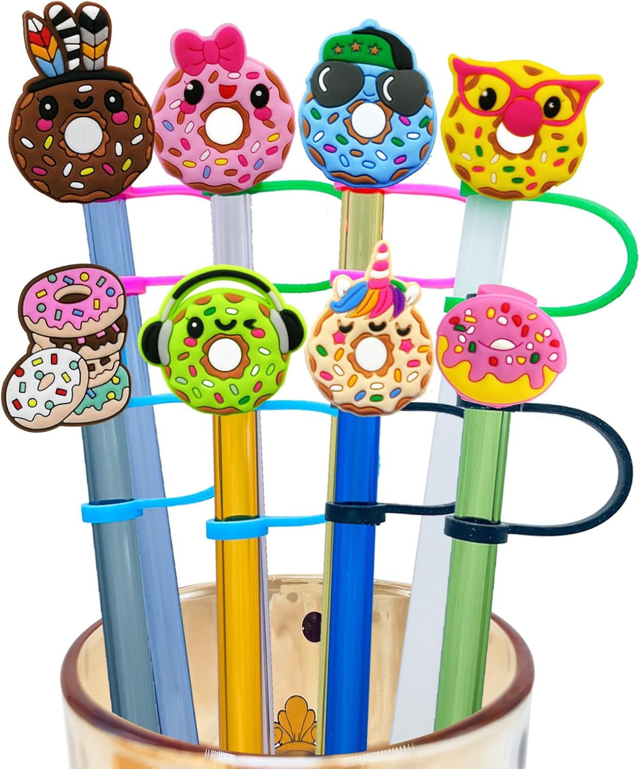 Protector de Pajitas/sorbetes "Donuts" 🥤