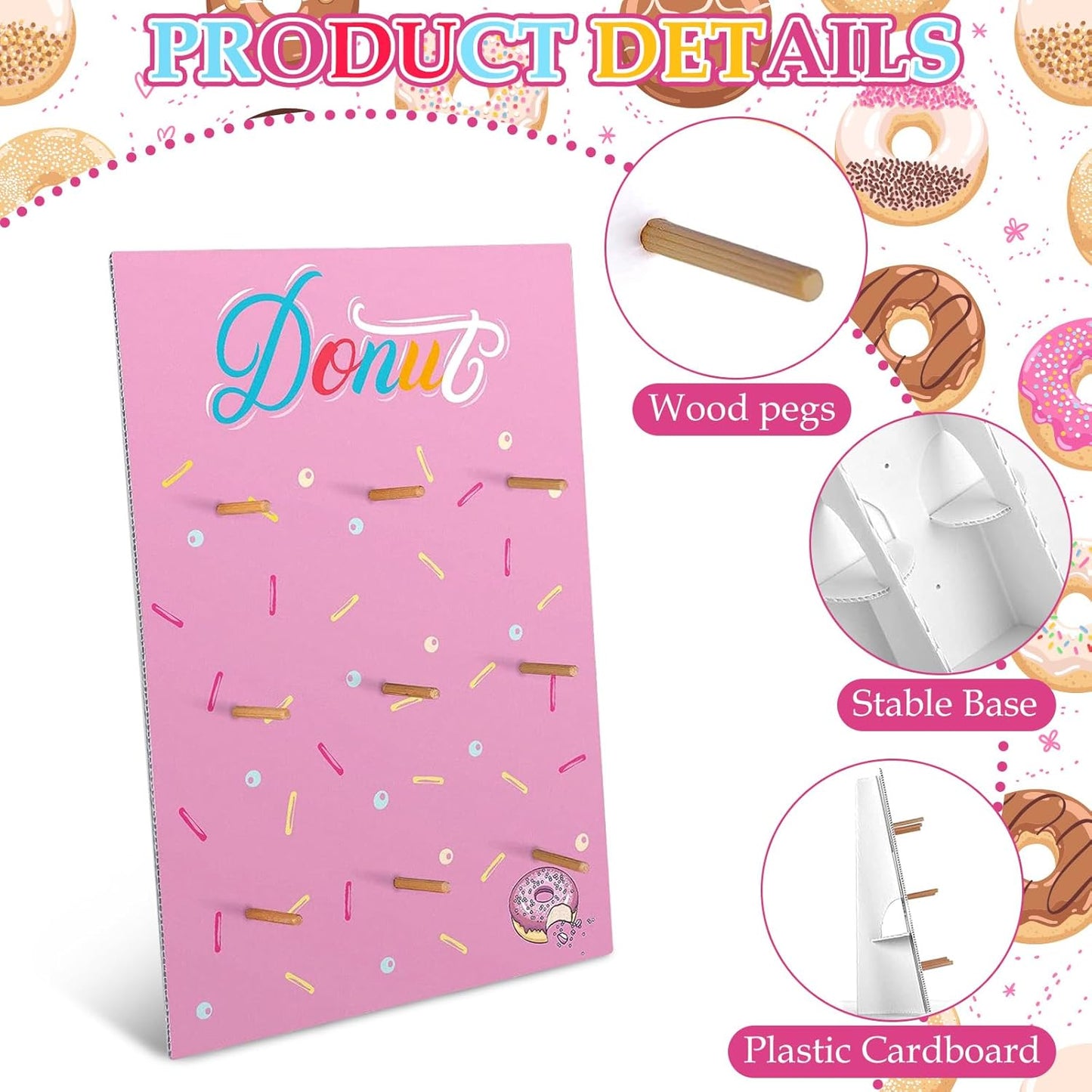 🍩 Exhibidores tipo pared “Donut Wall” simple