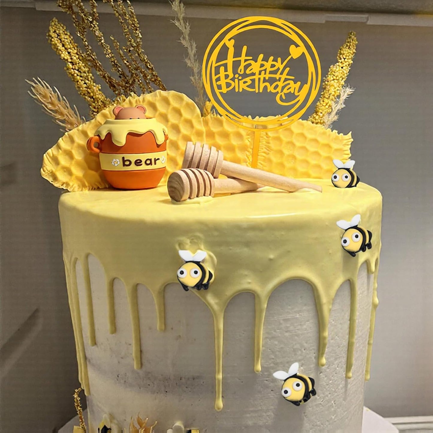 Toppers “Bee Party Scene” 🐝🎂✨– Set de 40