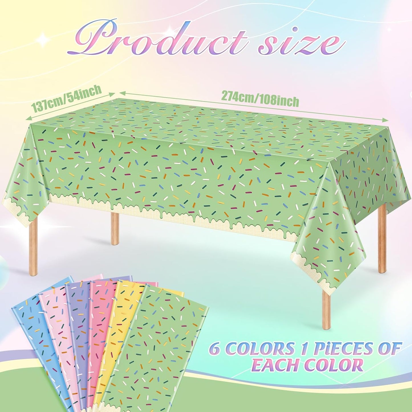 Manteles de fiesta "Donut Confetti Party" 🍩🎉