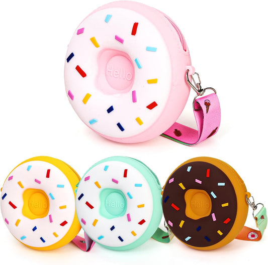 🍩Set de 4 Bolsos de Silicona “Donut Crossbody Mini”