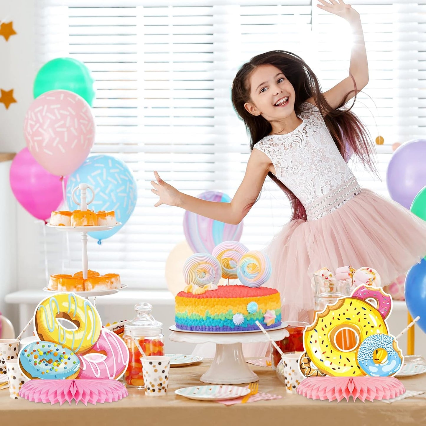 Centros de Mesa 🍩 “Donut Joy” – Set de 11 Piezas