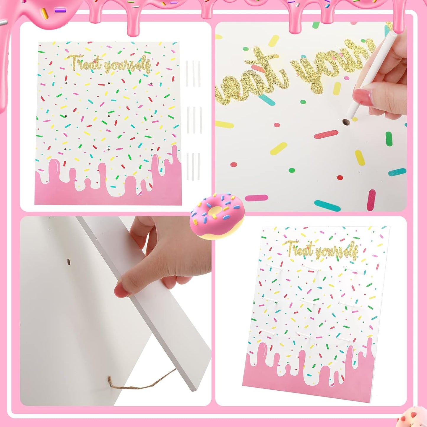 🍩 2 Exhibidores tipo pared “Donut Wall” - Blanco