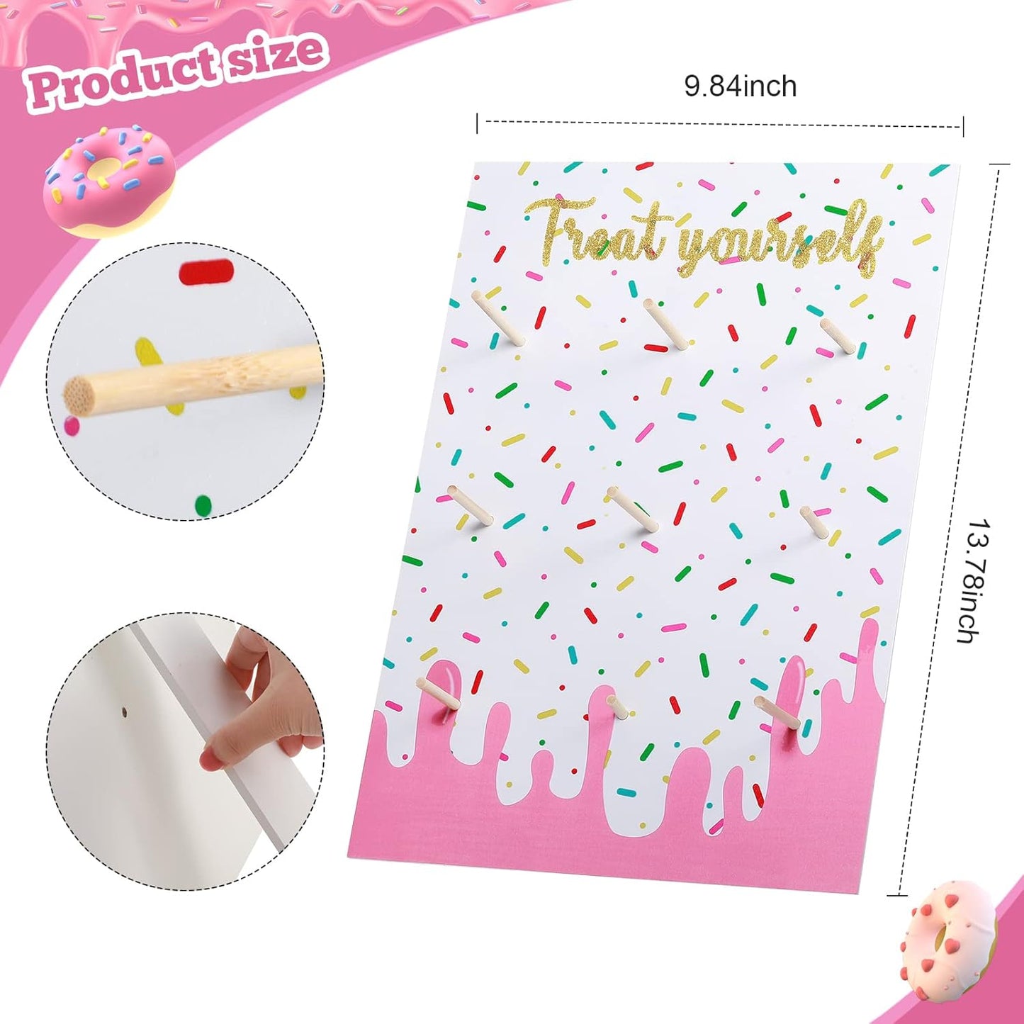 🍩 2 Exhibidores tipo pared “Donut Wall” - Blanco