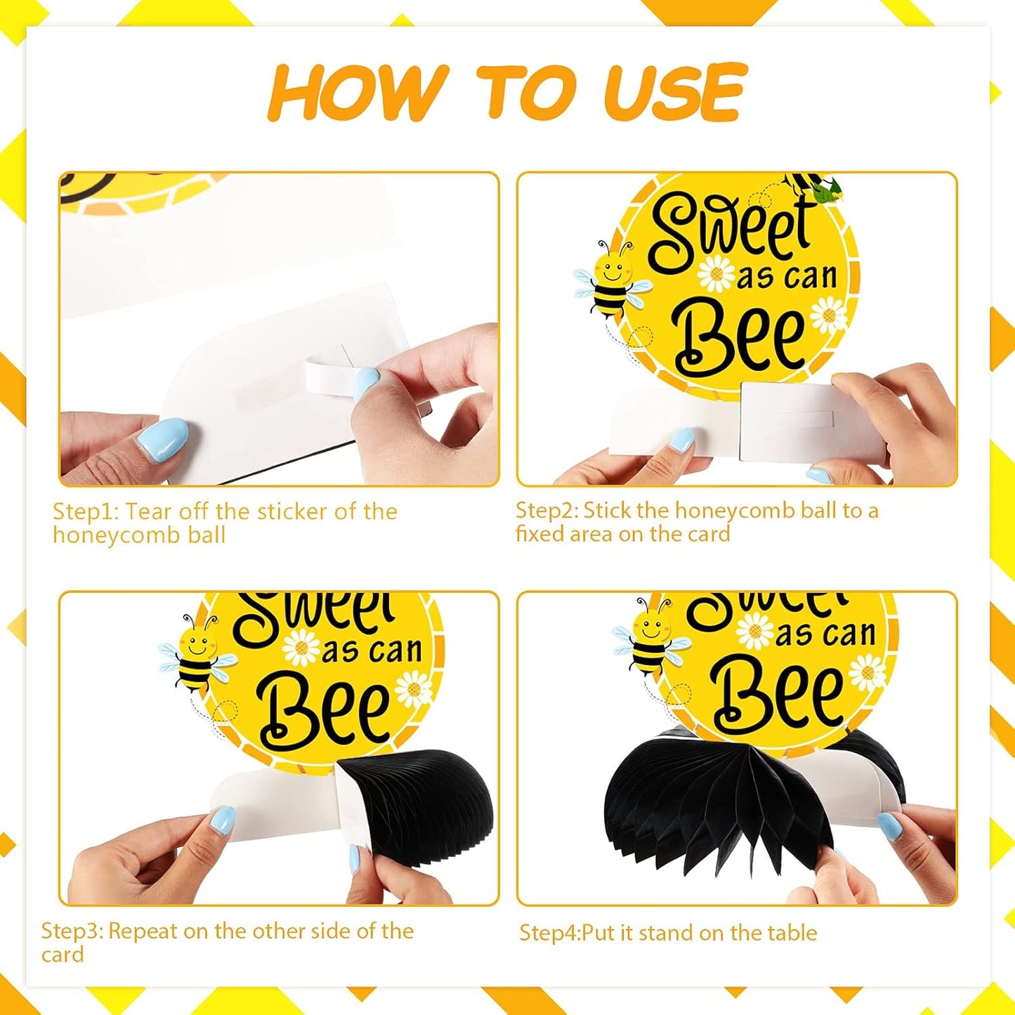 🐝 Centros de Mesa “Bee Party” – Set de 9 Piezas