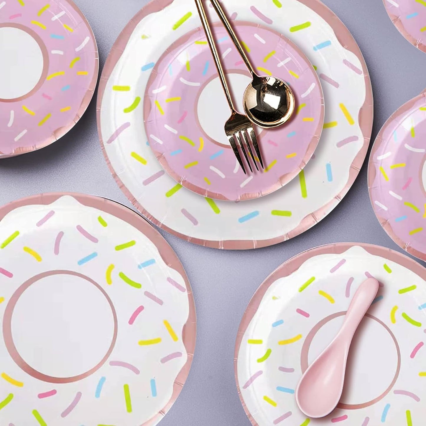 Set “Donut Party” Desechable para 25 Personas 🍩🍽️