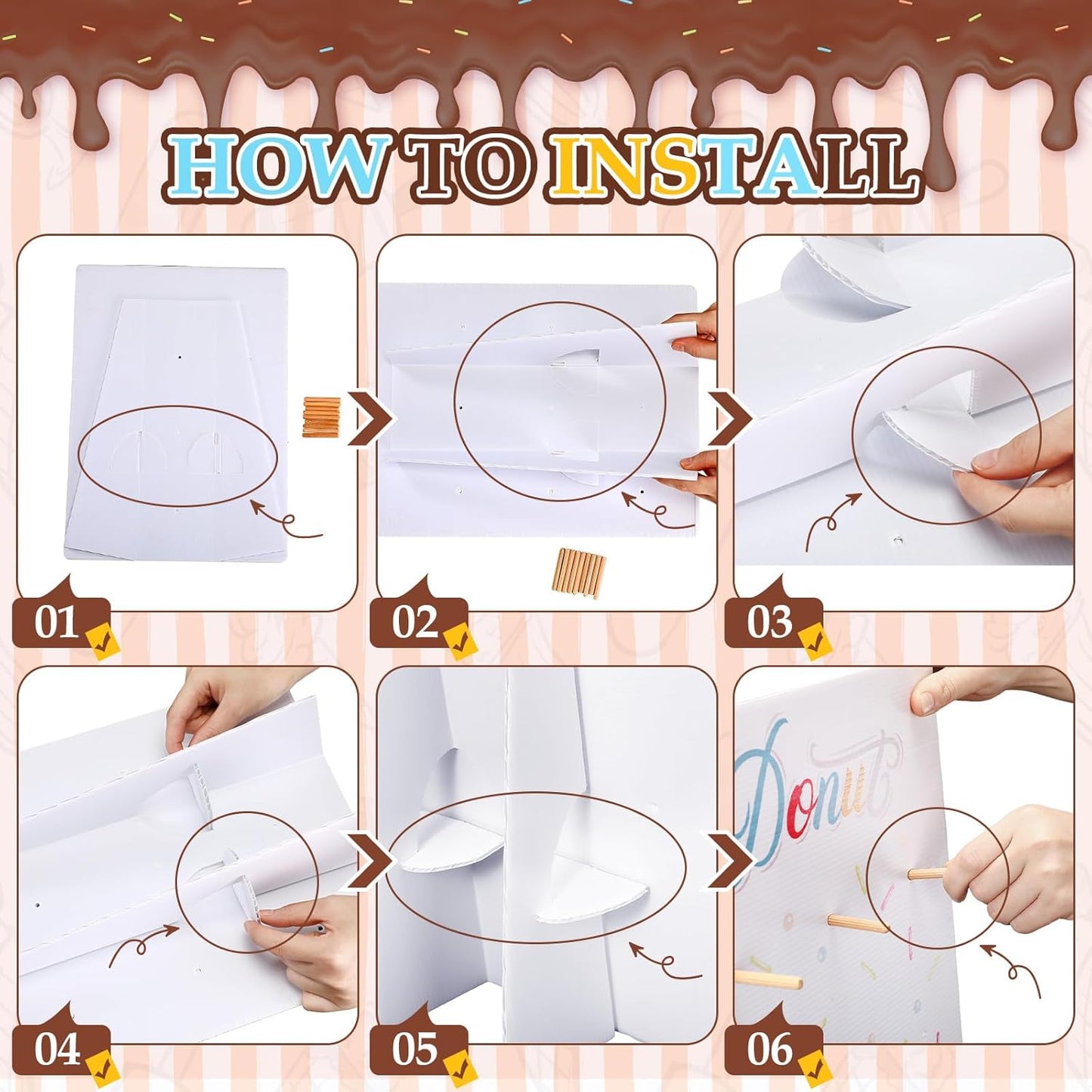 🍩 Exhibidores tipo pared “Donut Wall” simple