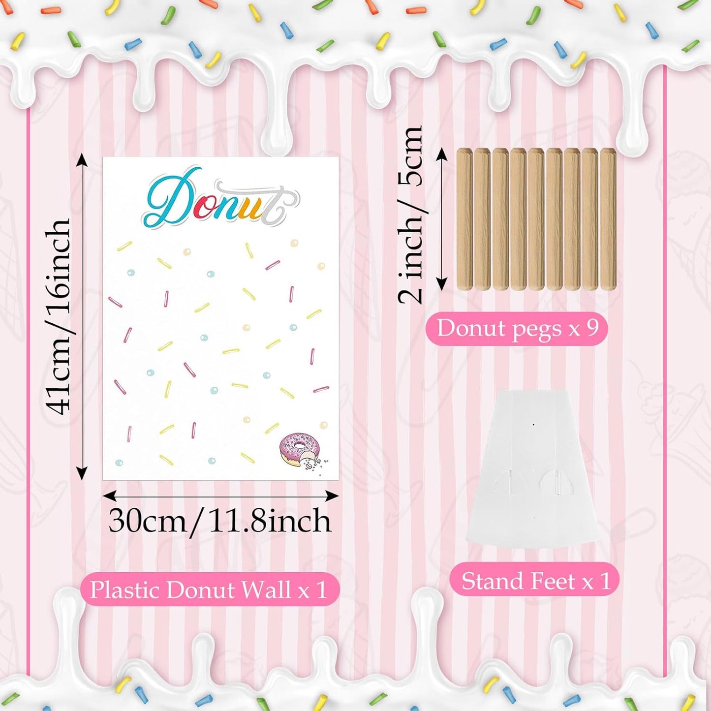 🍩 Exhibidores tipo pared “Donut Wall” simple