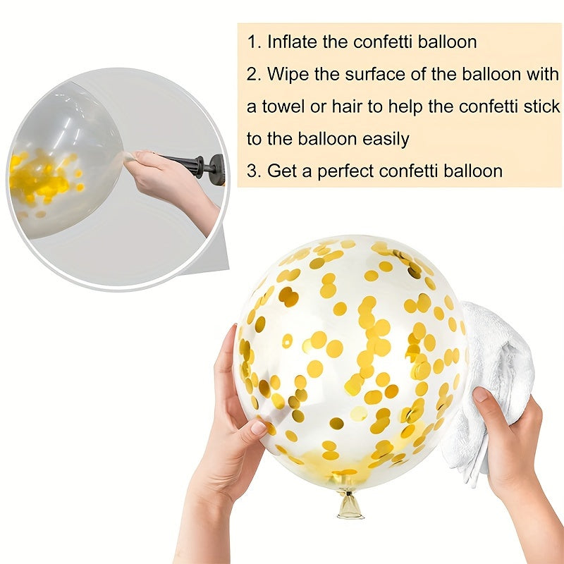 Set de 60 Globos Amarillos con Confeti y Cinta 🟡🐝