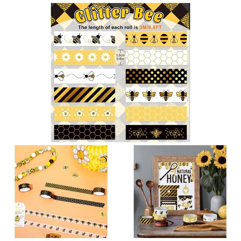 Set 12 Washi Tape “Bee Party” 🌼🐝