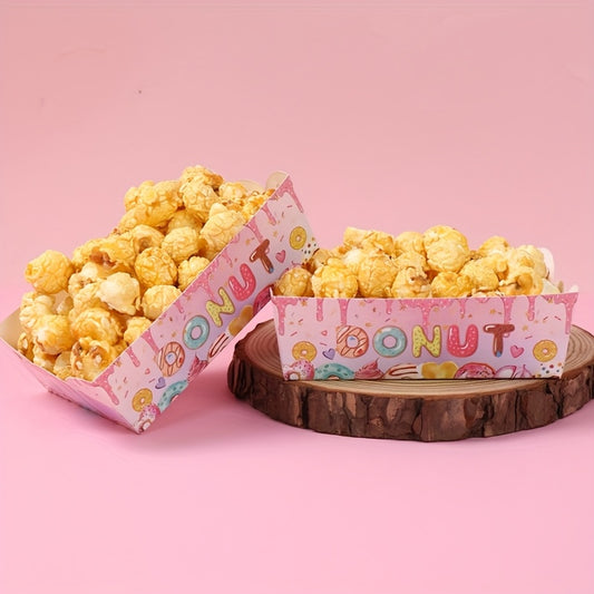 🍩 Set de 12 Bandejas de Papel "Donut"