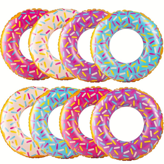 🍩 Donas Inflables – Set de 8 Flotadores de Fiesta