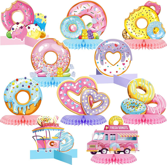 Centros de Mesa 🍩 “Donut Joy” – Set de 11 Piezas