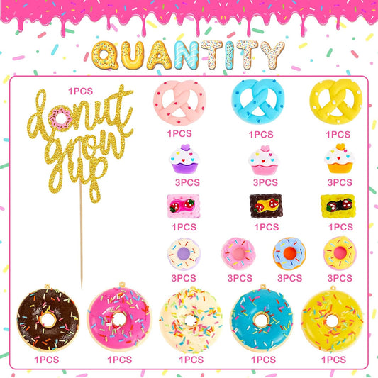 🍩🎂 Decoración “Donut Cake Magic” – Set de 33 piezas