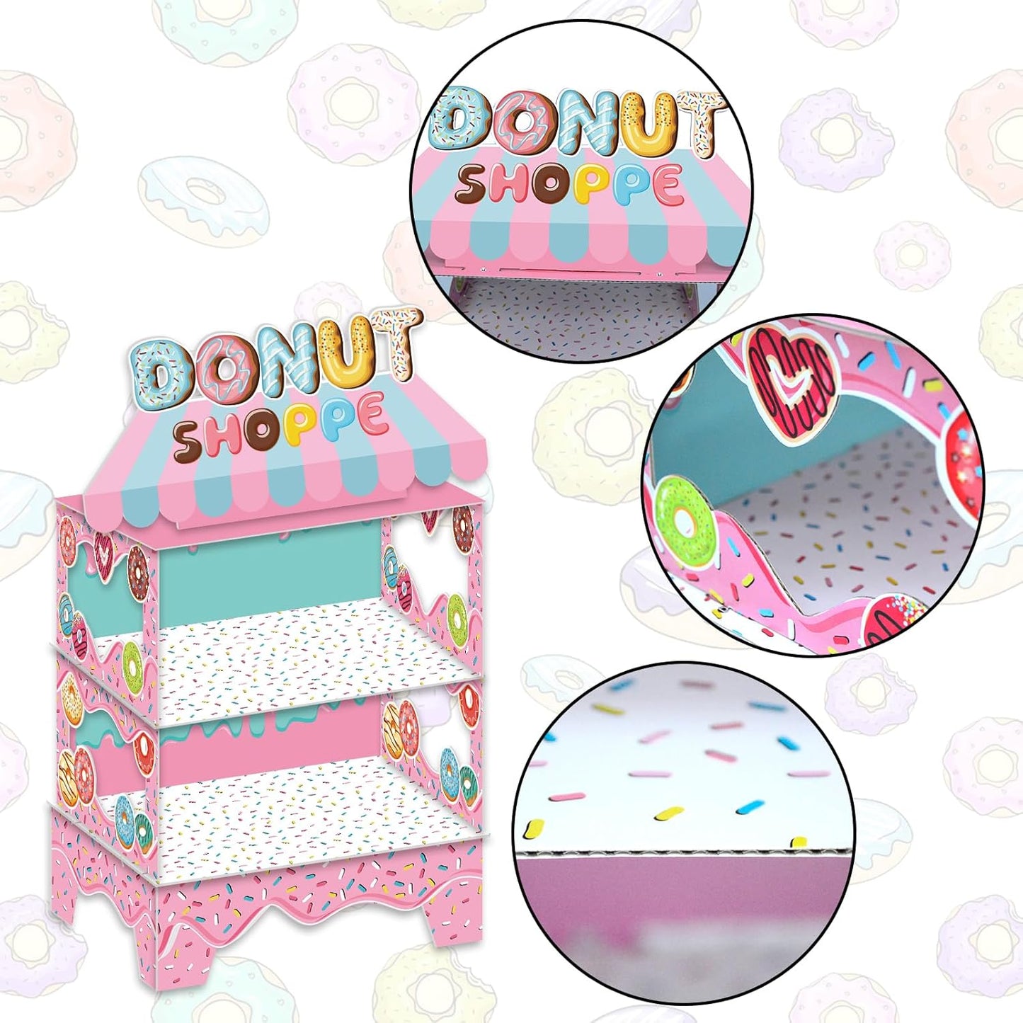 Exhibidor de 2 niveles para Donas 🍩 🧁🥳 - Rosa