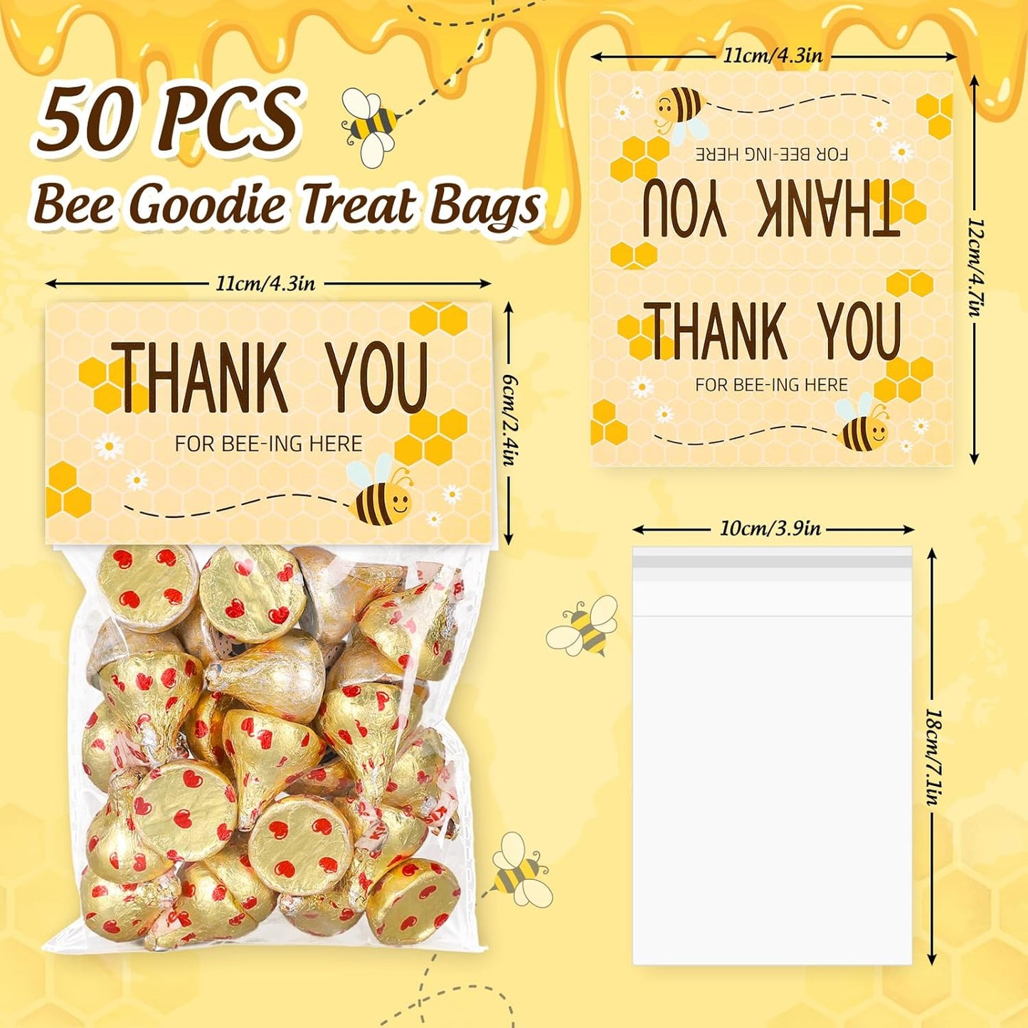 🐝 Bolsas de golosinas “Bee Party”