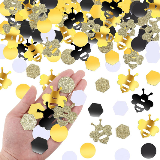 🐝 Confeti para decoracion de fiestas “Bee Party” – 410 Piezas