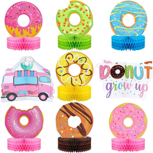 Centros de Mesa 🍩 “Donut Joy” – Set de 9