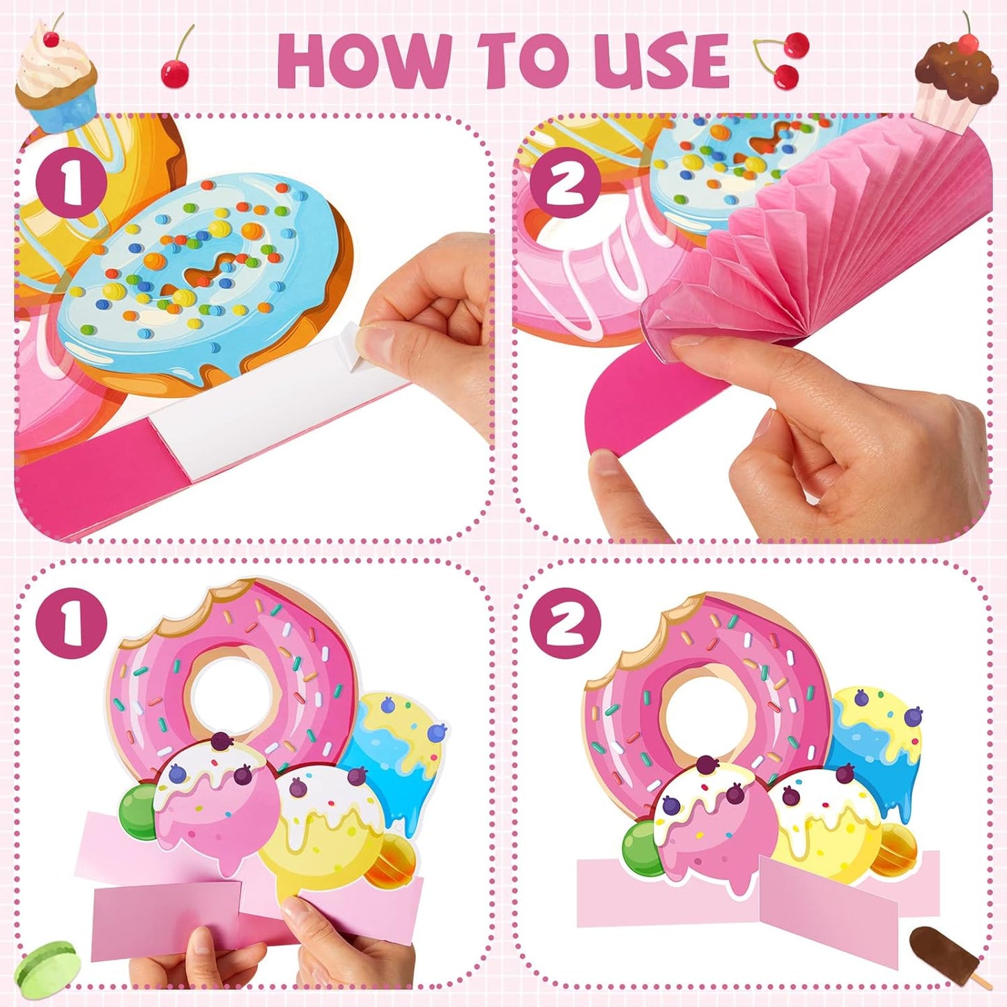 Centros de Mesa 🍩 “Donut Joy” – Set de 11 Piezas