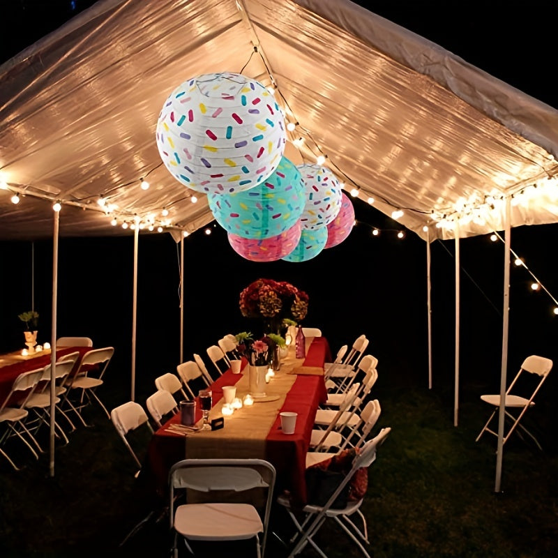 Set de 6 Faroles Colgantes “Donut Ice Cream Glow”