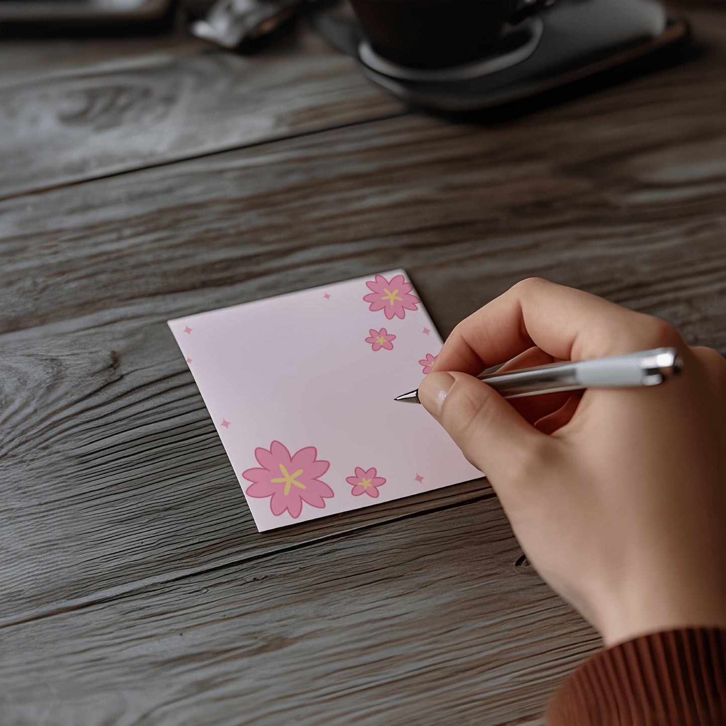🌸 Set de 4 Sticky Notes Sakura – Estilo Kawaii