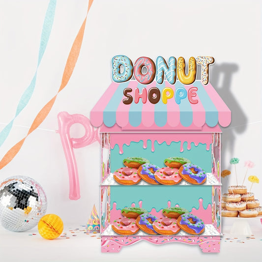 Exhibidor de 2 niveles para Donas 🍩 🧁🥳 - Rosa