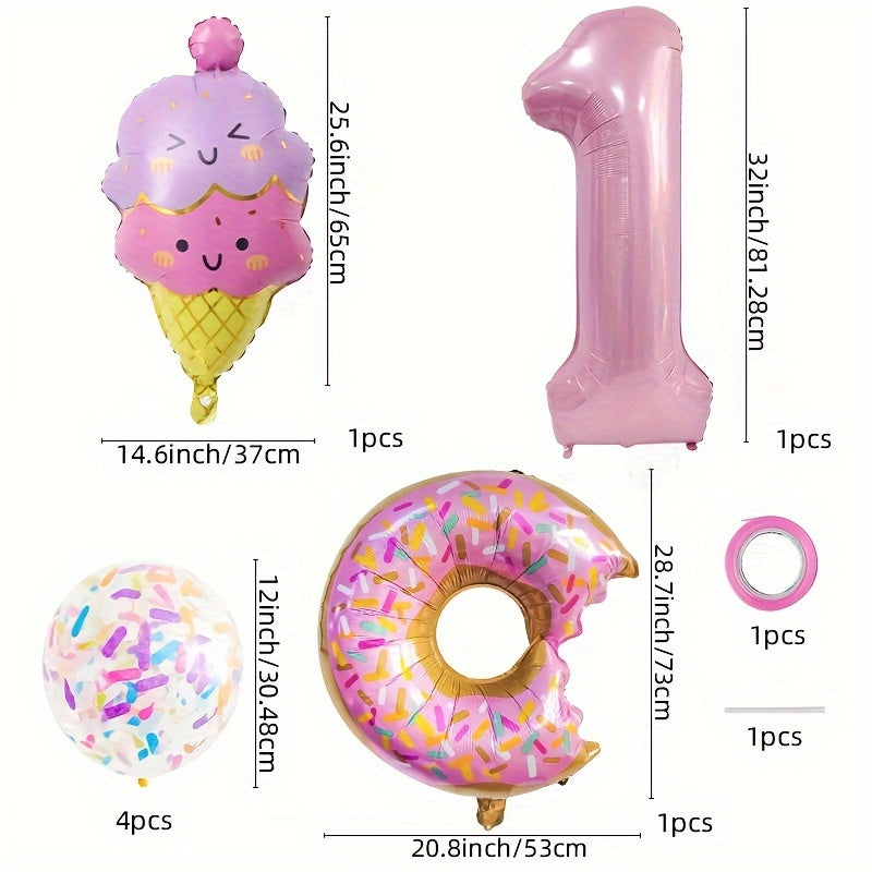 🍩 Set Globos “Donut Candy” – 9 Piezas
