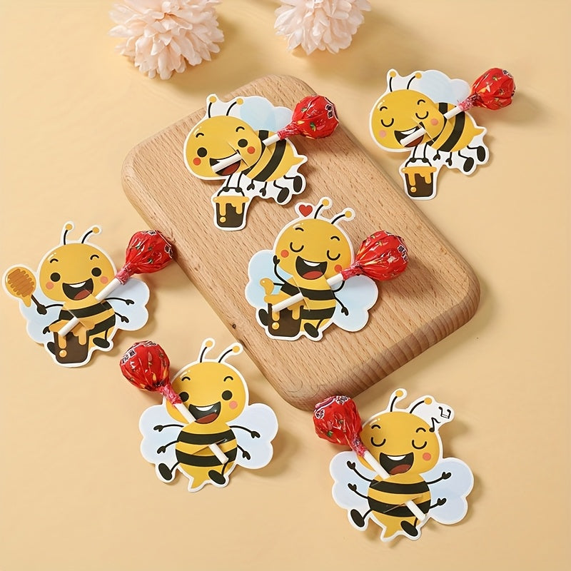 🐝 48 Tarjetas de Papel “Bee Pop” para dulces