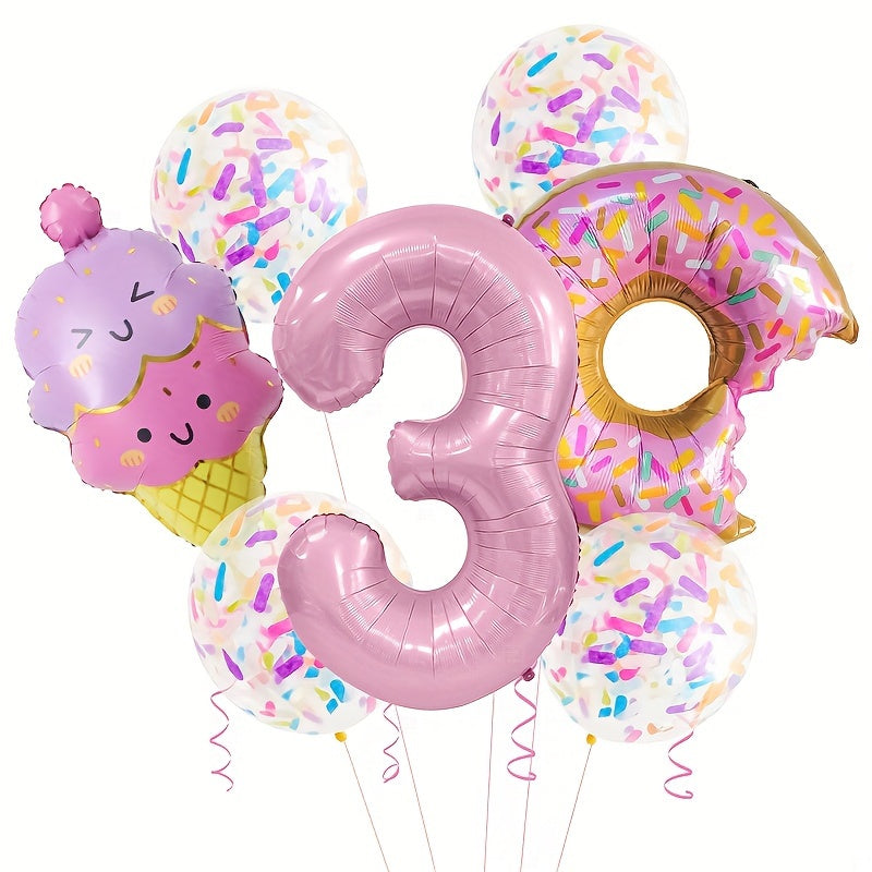 🍩 Set Globos “Donut Candy” – 9 Piezas
