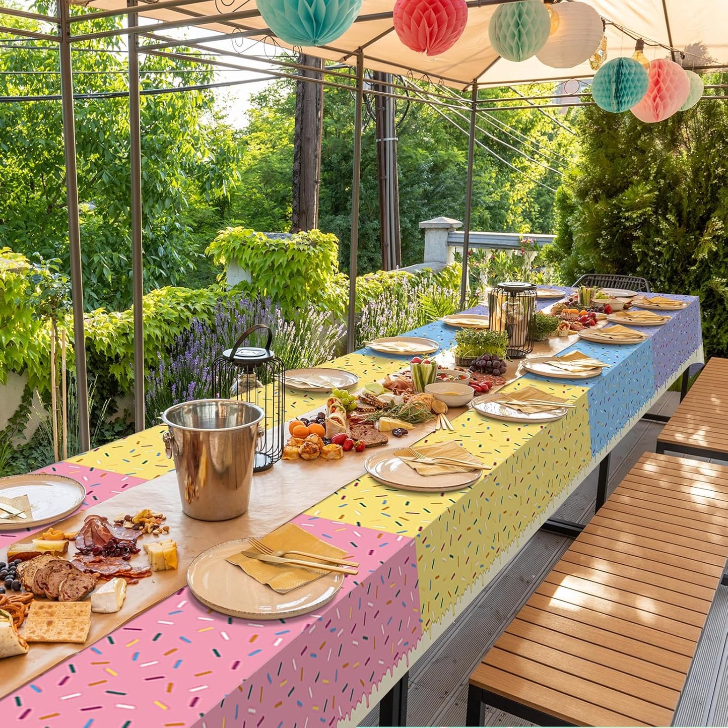 Manteles de fiesta "Donut Confetti Party" 🍩🎉