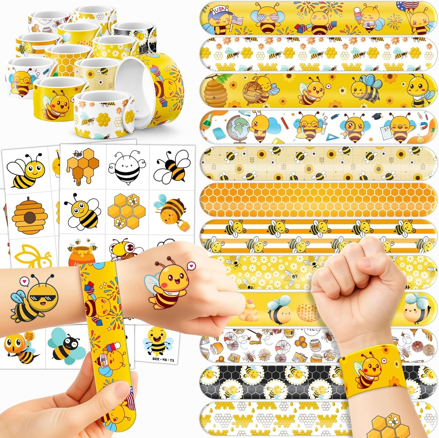 🐝 Recuerdos “Bee Party Fun” – Set de 110 Piezas Temáticas