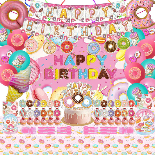 🍩🎈 Kit “Donut Sweets Party” – Set Decoración y Vajilla para Cumpleaños
