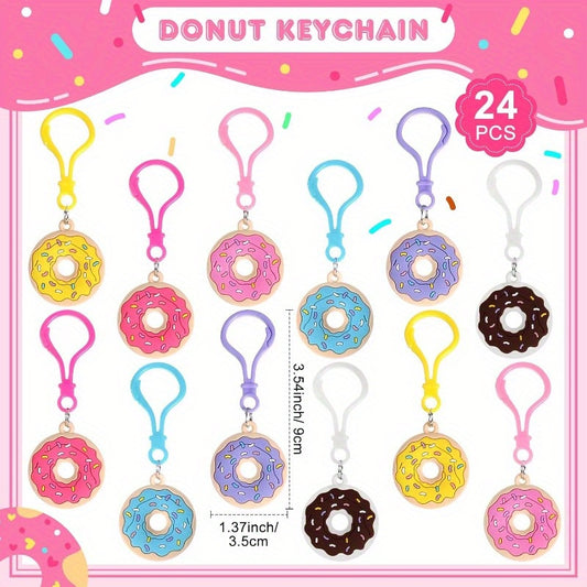 🍩 24 Llaveros “Donut Mix” – Recuerdos para Fiesta
