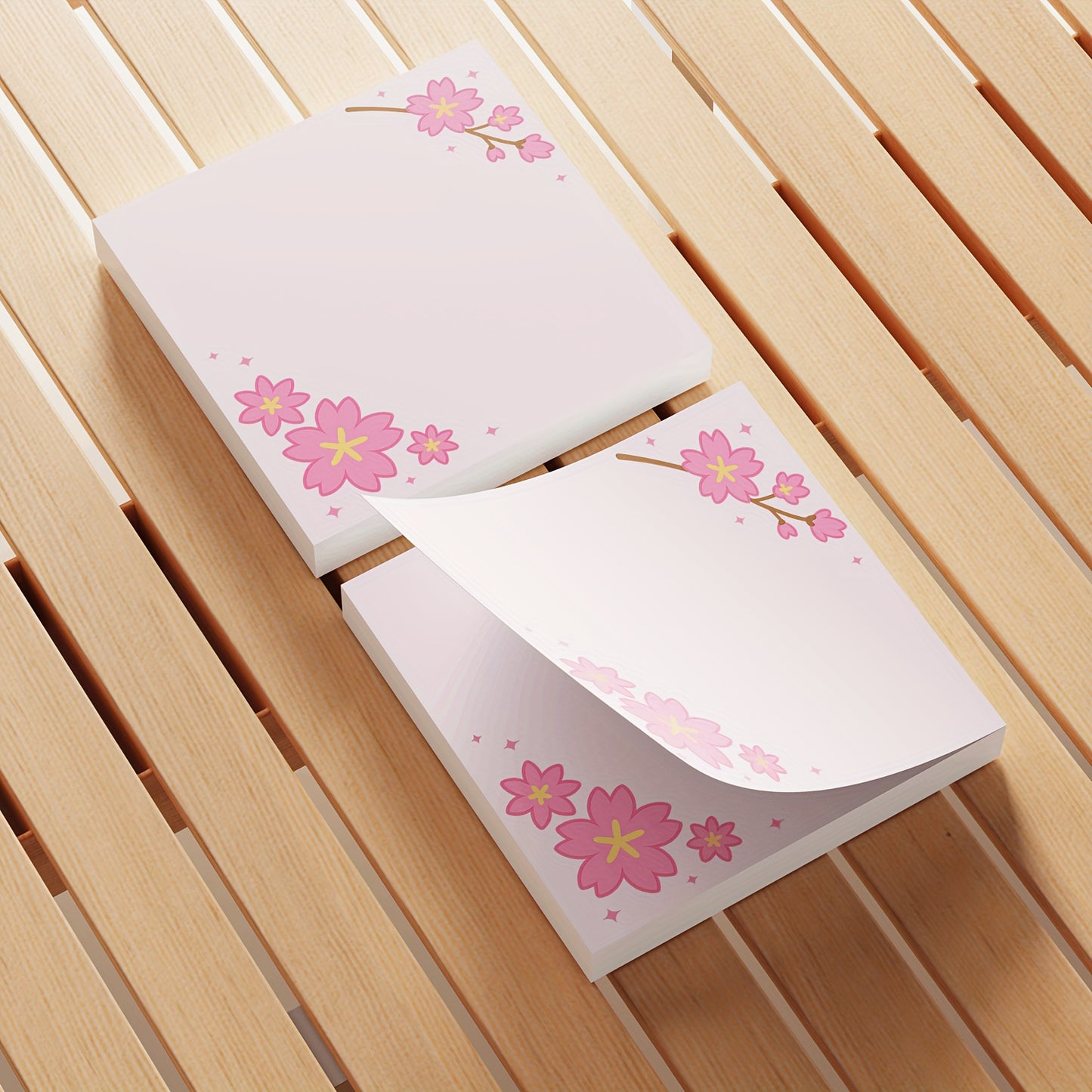 🌸 Set de 4 Sticky Notes Sakura – Estilo Kawaii