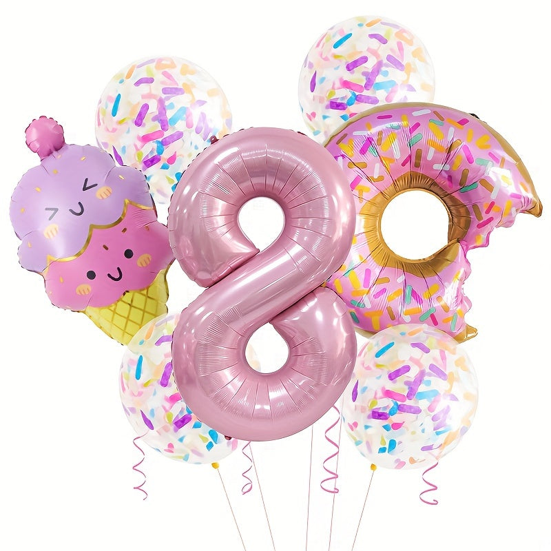 🍩 Set Globos “Donut Candy” – 9 Piezas